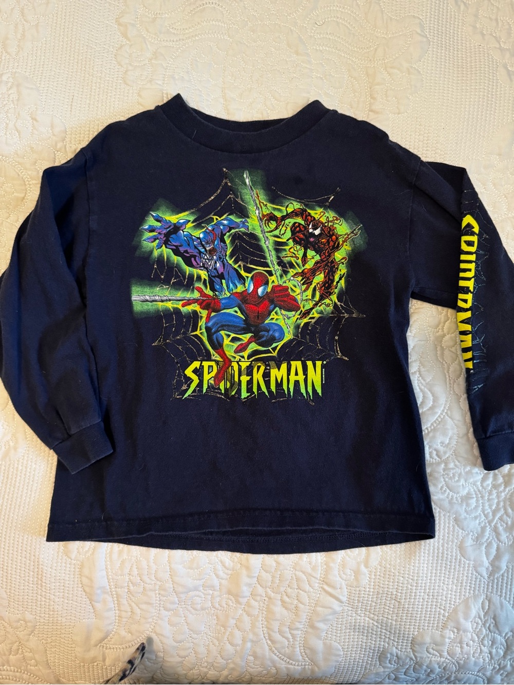 Spider-Man Boys' Long Sleeve Graphic Tee - Navy